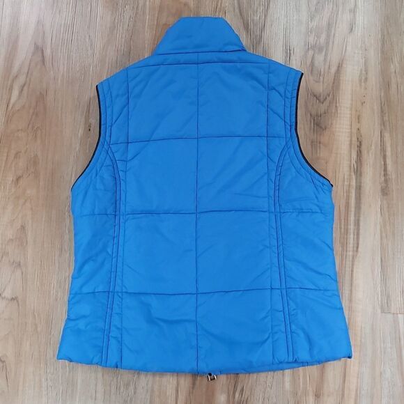 🩵Rafaella Blue Zippered Sleeveless Puffer Vest w/Pockets Medium - Picture 2 of 9